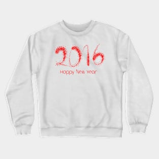 Happy New Year 2016 red Crewneck Sweatshirt